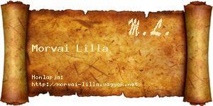 Morvai Lilla névjegykártya